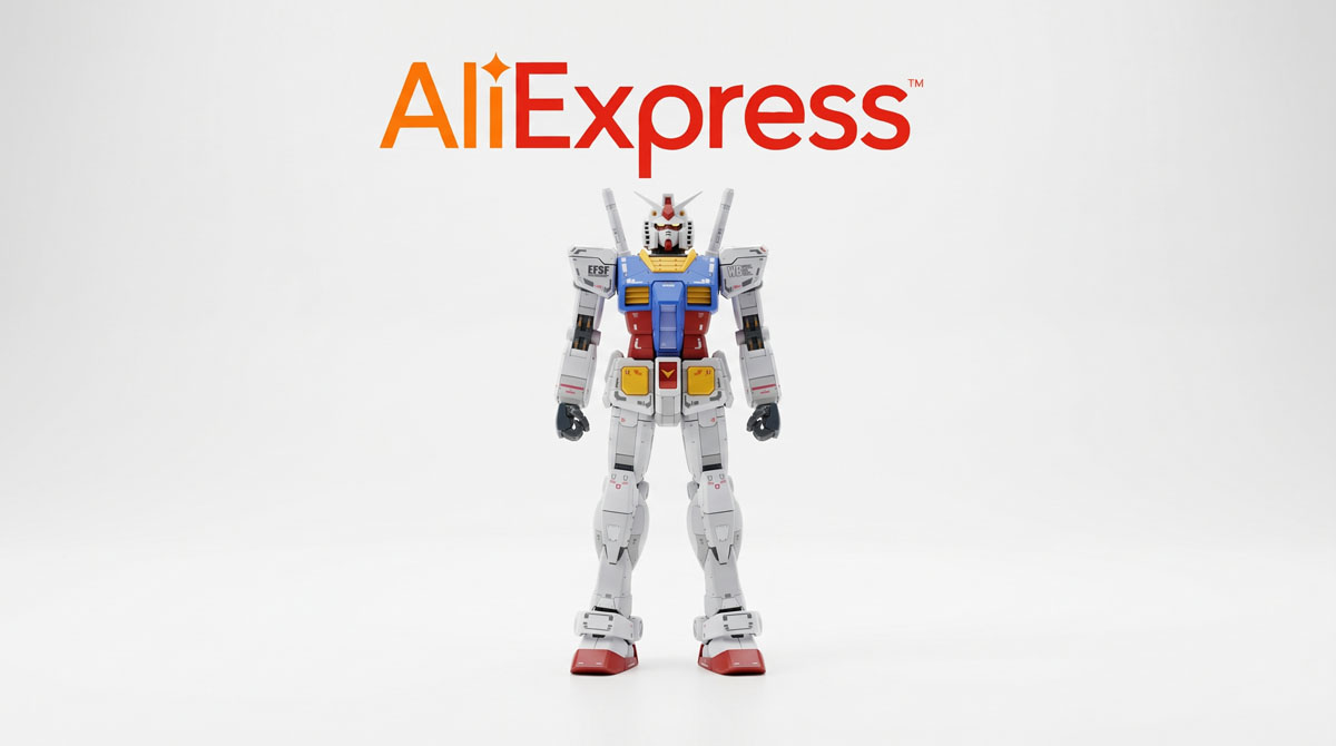 Gundam figure na platformi AliExpress
