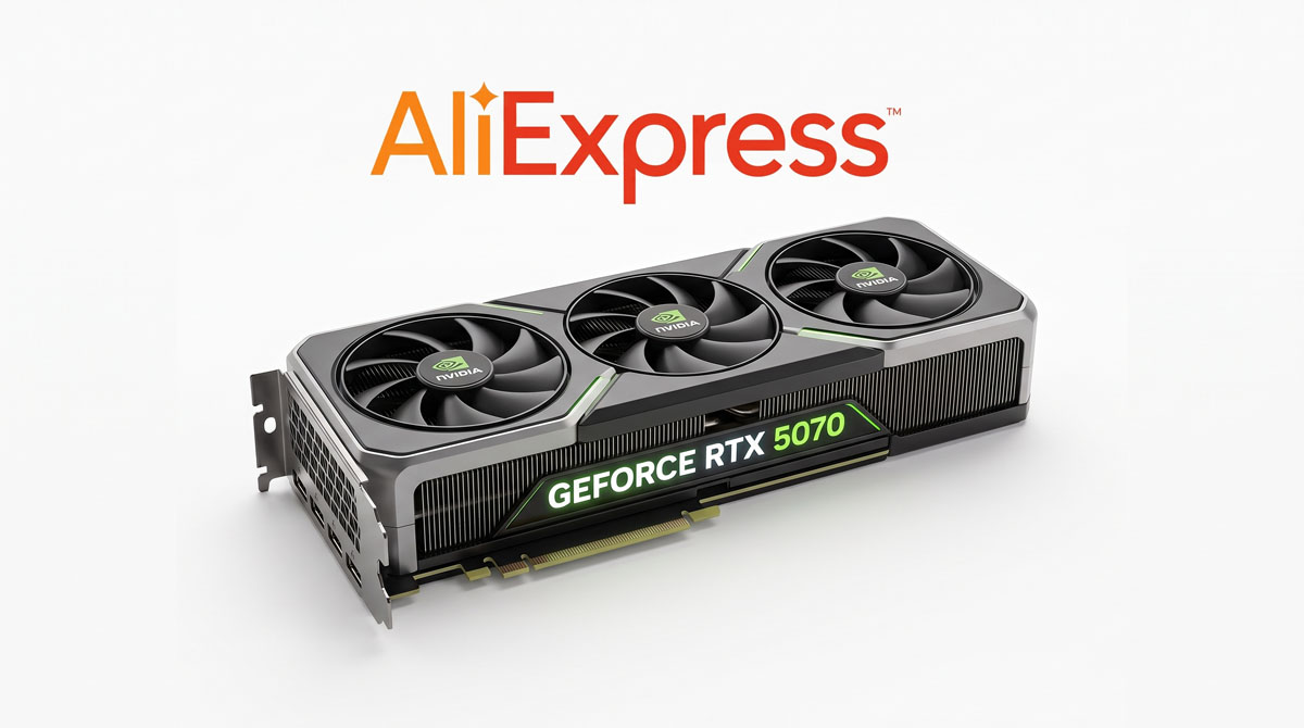 NVIDIA GeForce RTX 5070 na platformi AliExpress